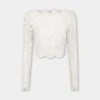 Best Sale TOP CROP ivoire EN dentelle Sélection De Soirée | Hauts