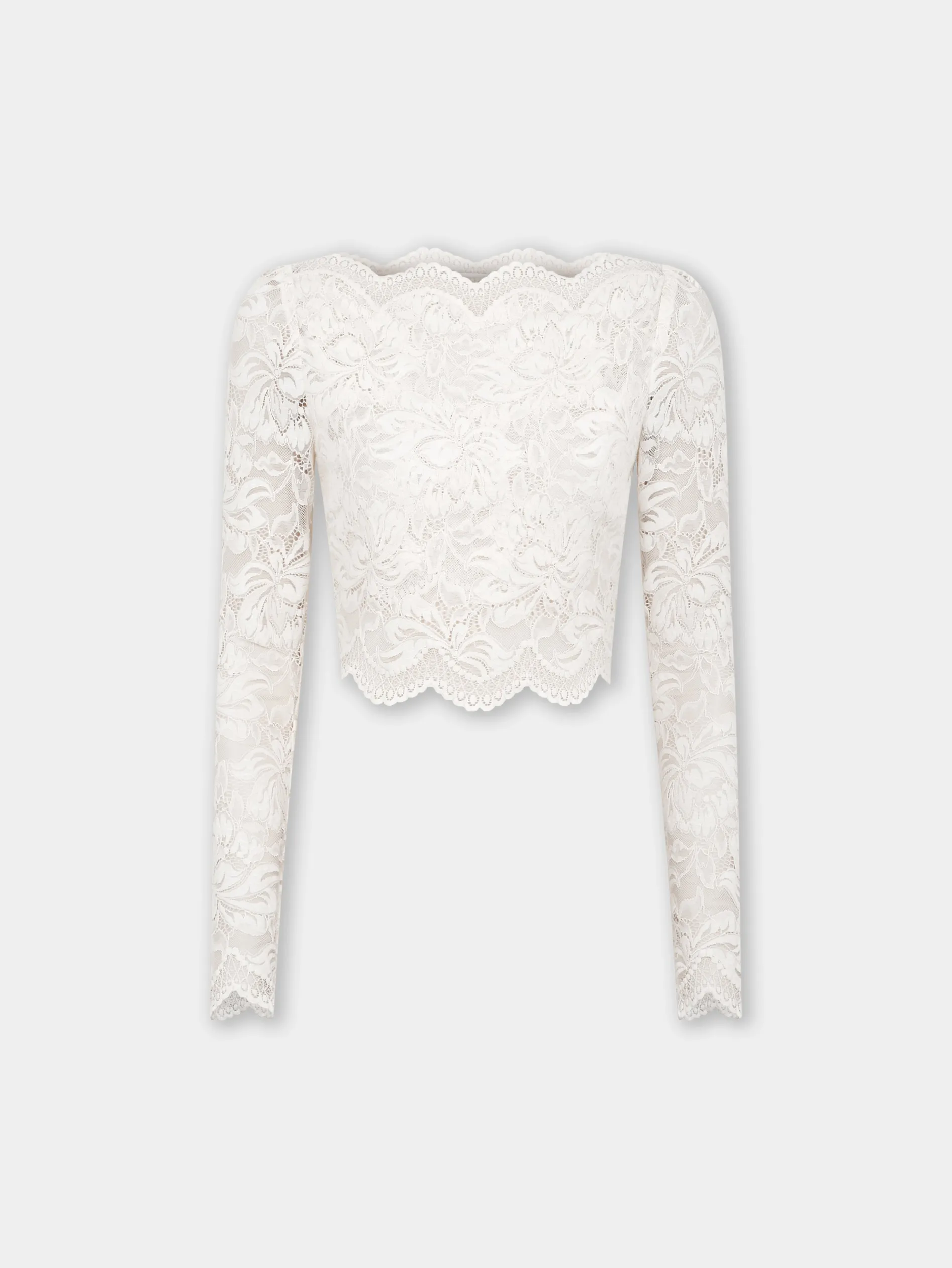 Best Sale TOP CROP ivoire EN dentelle Sélection De Soirée | Hauts