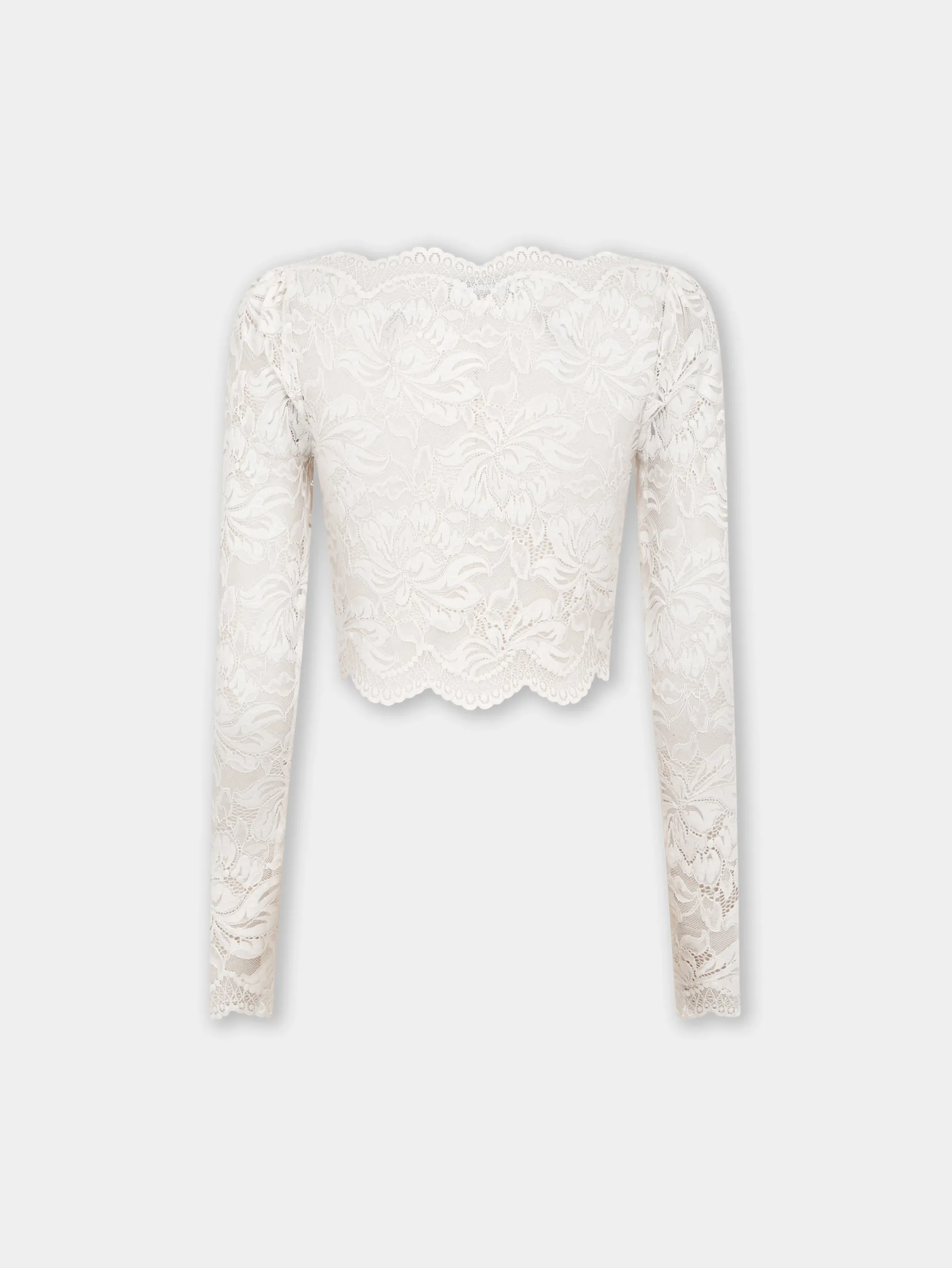 Best Sale TOP CROP ivoire EN dentelle Sélection De Soirée | Hauts