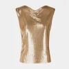 Cheap Top dans une mini-maille dorée Sélection De Soirée | Hauts