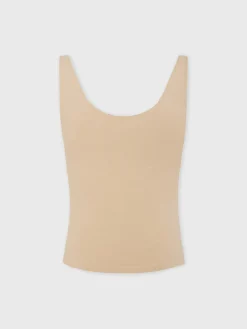 Clearance Top drapé de couleur raphia à détails métalliques Hauts