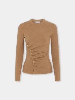 Best Sale TOP DRAPé PRESSION EN LAINE Maille | Hauts