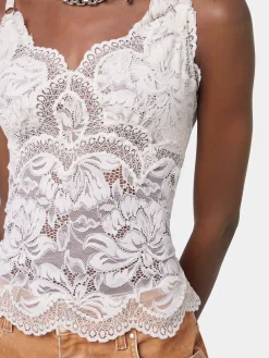New TOP FINES IVOIRE BRETELLE EN DENTELLE Sélection De Soirée | Petits Cadeaux