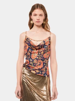 Best Top nuisette à motif à détail de chaîne "eight" Hauts