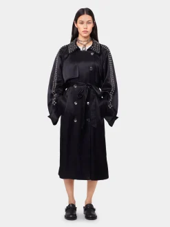 Best Sale TRENCH LONG EN SATIN Vestes | Hauts