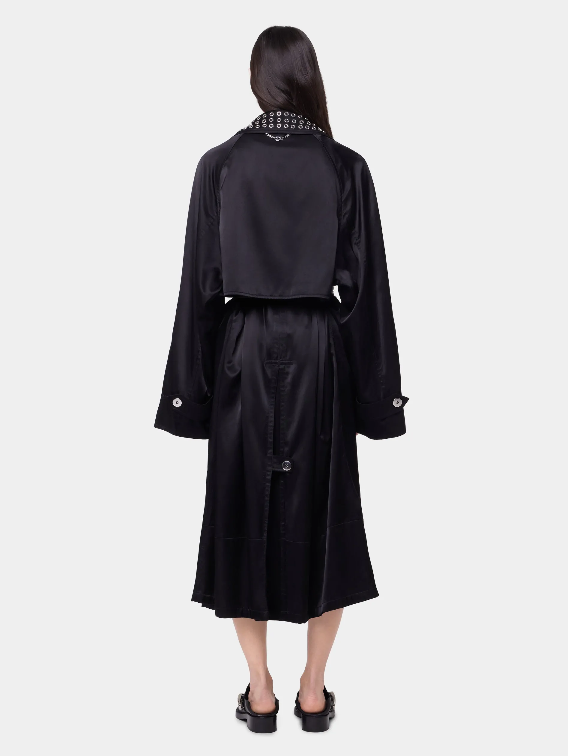 Best Sale TRENCH LONG EN SATIN Vestes | Hauts