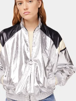 Discount Veste argentée à col roulé Vestes