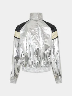 Discount Veste argentée à col roulé Vestes