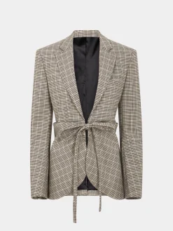 Sale VESTE CINTRéE EN LAINAGE PRINCE DE GALLES Vestes | Maille