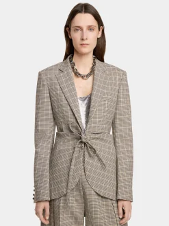 Sale VESTE CINTRéE EN LAINAGE PRINCE DE GALLES Vestes | Maille