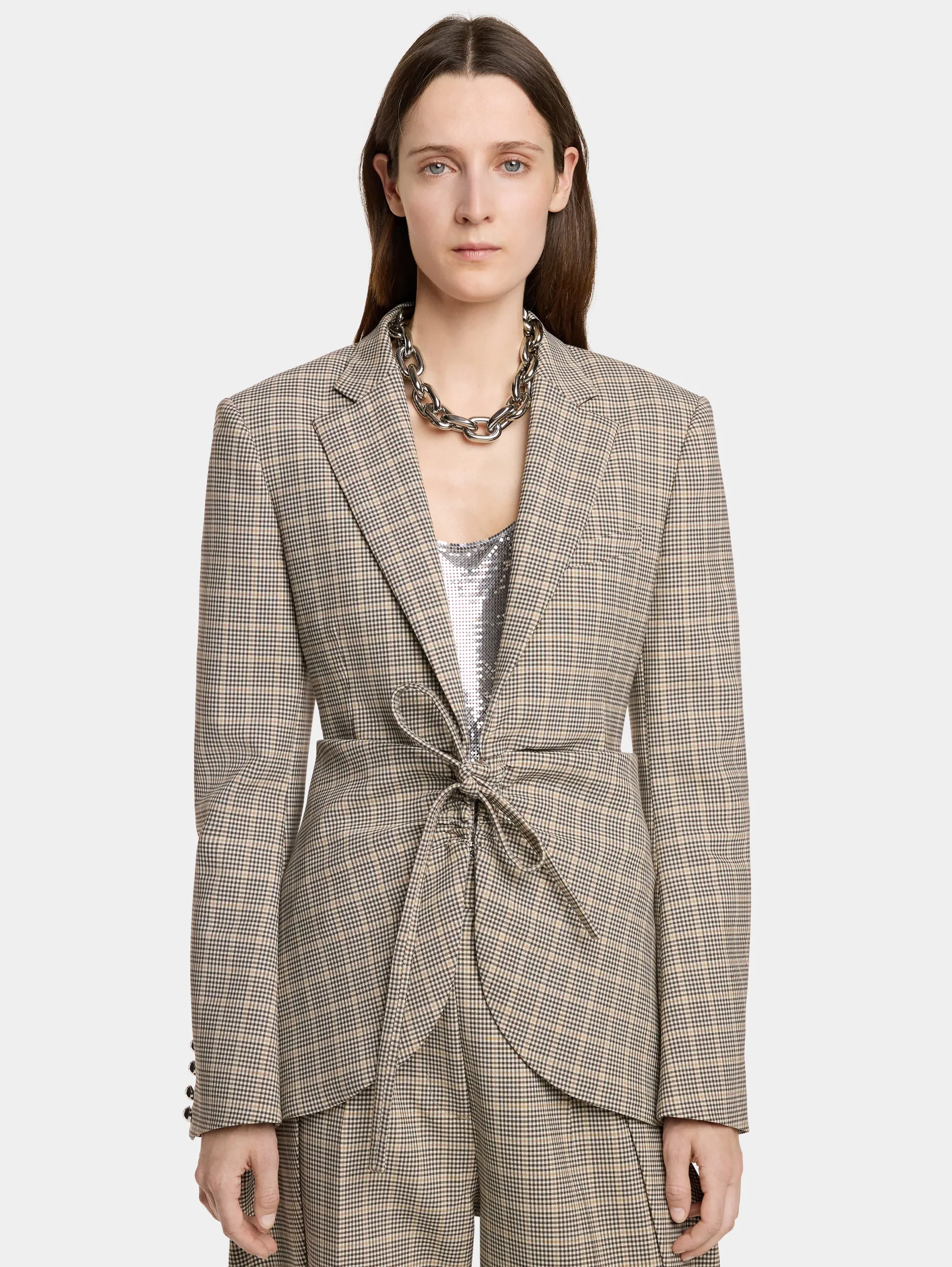 Sale VESTE CINTRéE EN LAINAGE PRINCE DE GALLES Vestes | Maille