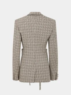Sale VESTE CINTRéE EN LAINAGE PRINCE DE GALLES Vestes | Maille