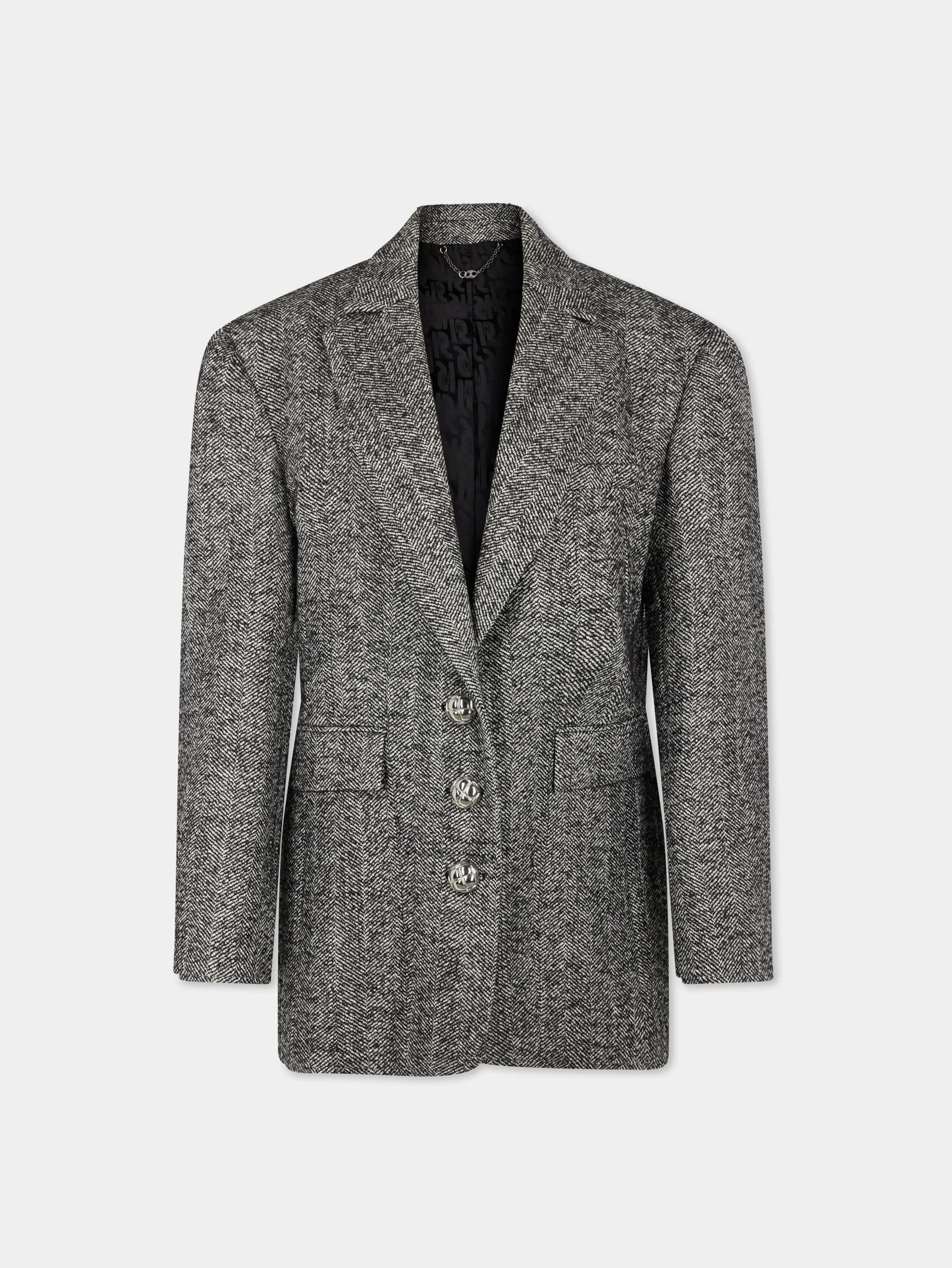 Best Sale VESTE LONGUE EN LAINAGE CHEVRONS Vestes | Maille