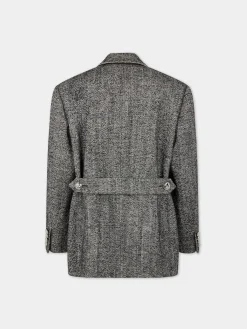 Best Sale VESTE LONGUE EN LAINAGE CHEVRONS Vestes | Maille